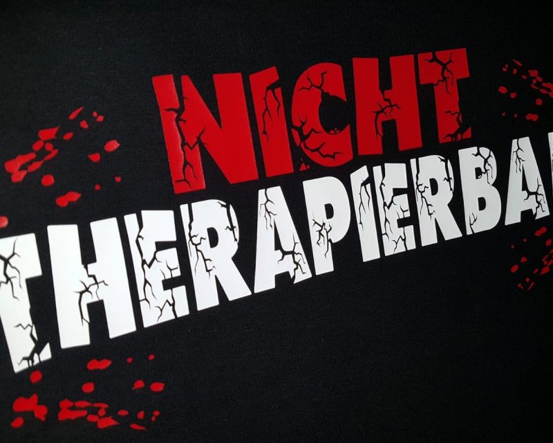 Funtext auf einem Shirt